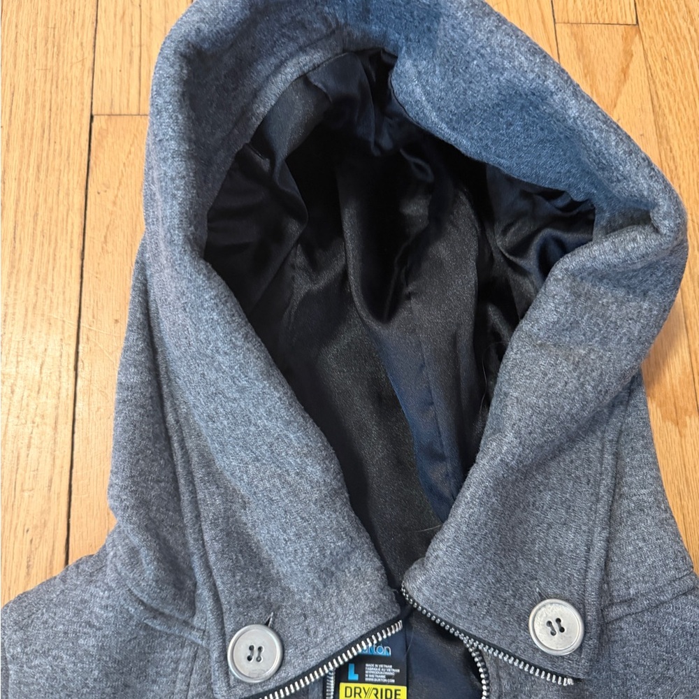Burton Hooded Sleeveless Vest - Heather Gray - Picture 5 of 7